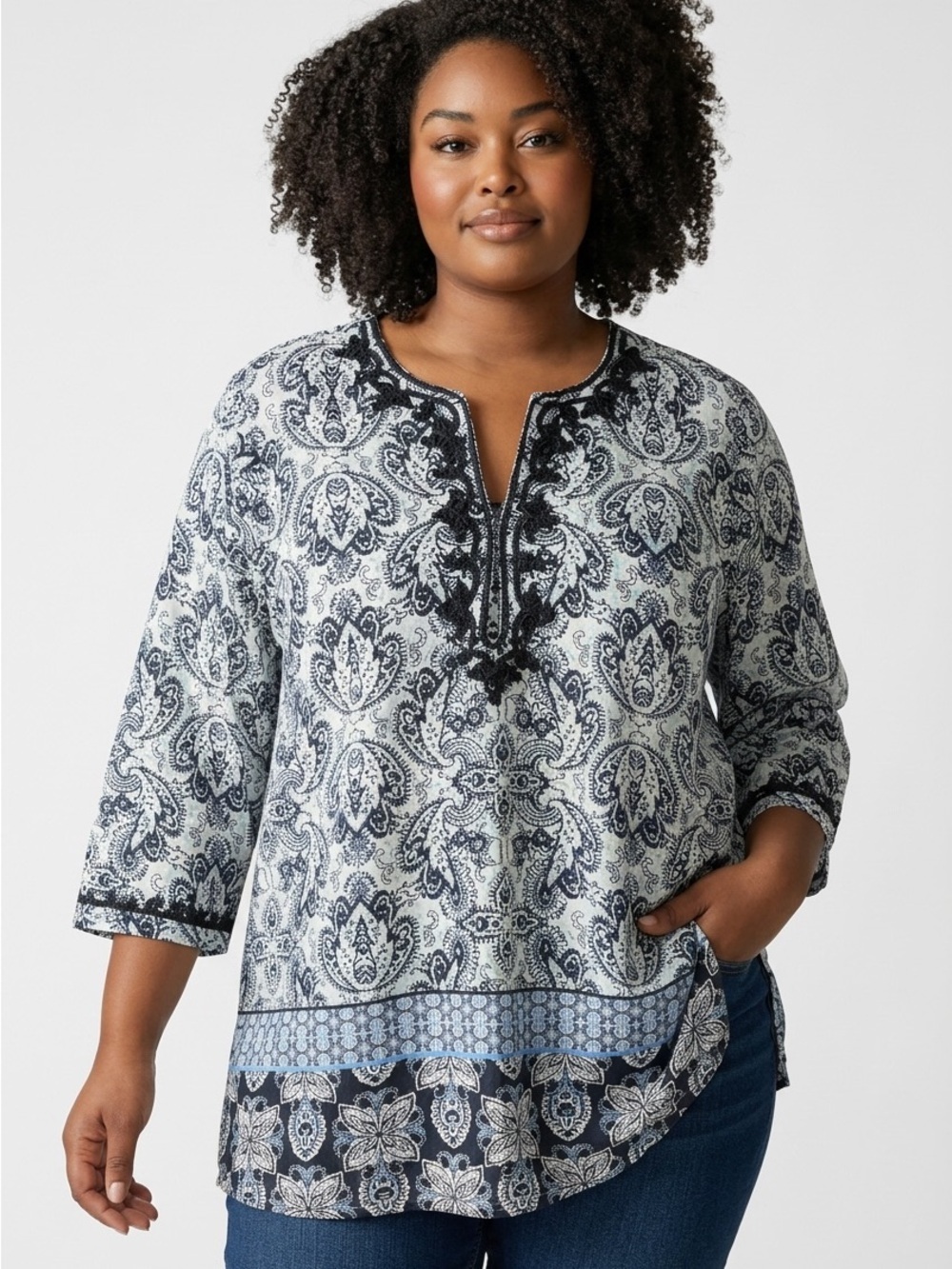 Rose and Rhyme Paisley Tunic Top